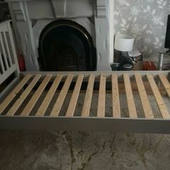 Beautiful Grey Single Wooden Bed Frame - Can Deliver