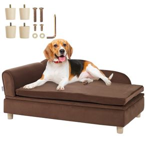 Large Pet sofa dog bed Dog Couch for Large-Sized Dogs and Cats, Soft Velvety Dog Sofa Bed, 110 lbs Loading Cat Sofa, Grey