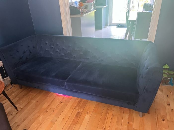 Velvet sofa