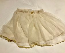 Stunning girls TuTu skirt from No Name cream with gold trim Age 6 7