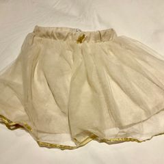 Stunning girls TuTu skirt from No Name cream with gold trim Age 6 7