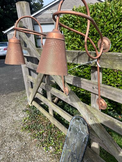 2 copper style  wall lamps