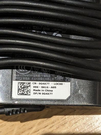 Dell 65W charger, 7.4x5.0 centerpin