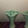 Matching pair of Burlington Ware Wall Pockets Basket Weave Design Image 2
