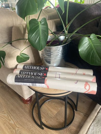 3 rolls of fabulous Arthouse Flamingo Queen wallpaper