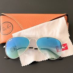 Ray-Ban Aviators Sunglasses (light blue gradient)