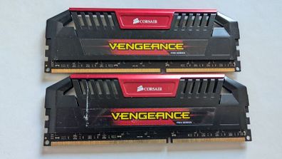 Corsair 159376 CMY16GX3M2A2400C11R Vengeance Pro Series 16GB (2x8GB) DDR3 2400Mhz CL11 XMP Performance Desktop Memory Kit - Black, Red