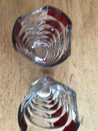 Vintage Ruby Red Glass Vases
