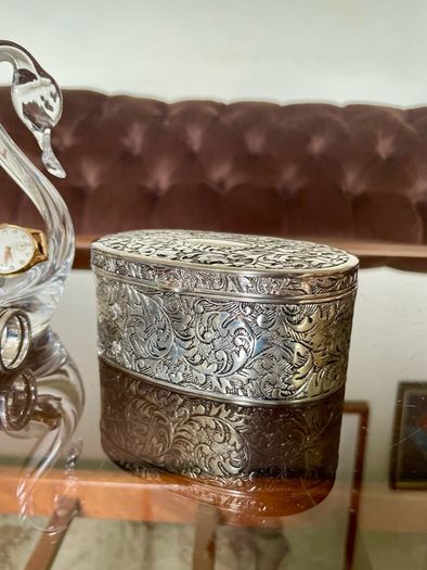 VGC Silver Plated Jewellery Box Mid 20th Century