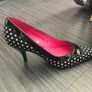 Vintage Unworn Red or Dead Polka Dot Heels & Clutch Image 4