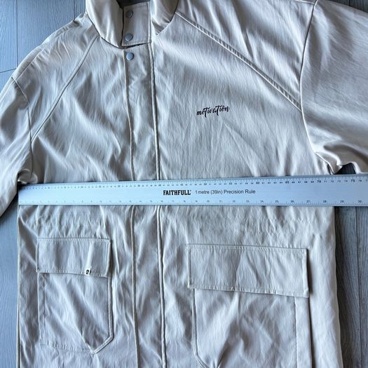 NEW Mens 9XL Cream Oversized Utility Jacket