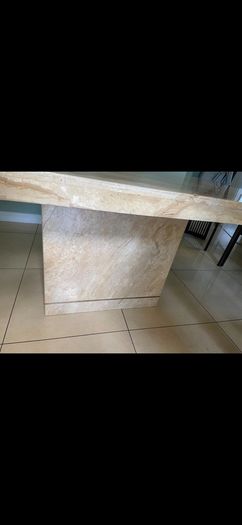 Solid Dining Table and Matching Cabinet