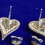 Heart Pave Natural  Diamond Earrings Image 2