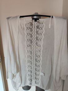 Atmosphere cream lace oversized cardigan size S Perfect condition Postage included
