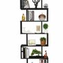 BRAND NEW 6-Tier Wooden Bookcase, S-Shape Display Shelf and Room Divider, Freestanding Decorative Storage Shelving, 190.5cm Tall Bookshelf Image 2
