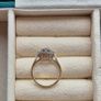 Ring 9k 375 Gold heart/shaped  with purple amethyst and CZ stones  size L Image 8