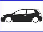vw golf mkV sticker x 2