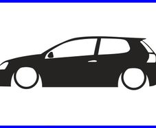vw golf mkV sticker x 2