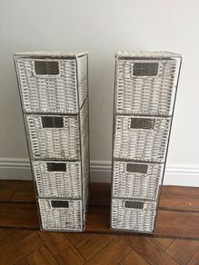 Metal & wicker drawers