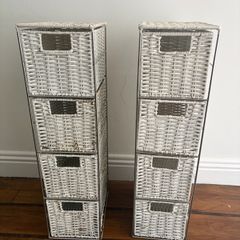 Metal & wicker drawers