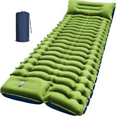 Camping Sleeping Pad, Ultralight Inflatable Camping Mat with Pillow Built-in Foot Pump Portable Inflatable Sleeping Pads Compact for Outdoor Camping, Backpacking, Hiking, Tents