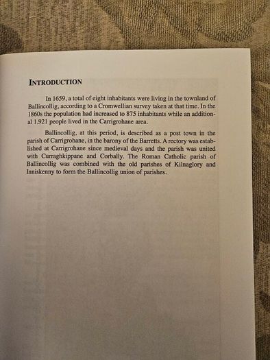 Ballincollig. A Local History.  Recolections From The Pike Corner. By Dermot O'donovan. First Edition Paperback In Good Condition.  See Photos For Same.