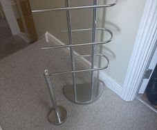 Free Multi Toilet Roll Holder with this - Premier Housewares Multi Rail Stainless Steel Free Standing Towel Rail