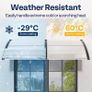 Window Door Awning 100x100cm Polycarbonate Spliced Canopy Transparent with Black Bracket Suitable for Door Porch Outdoor Roof Patio Image 6