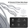T316 Stainless Steel Trellis for Climbing Plants,Complete Set Wall Brackets and diameter 3 mm Steel Cable( 8 Holders,10m Rope ) Image 6
