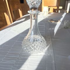 Vintage French Crystal Decanter with Stopper (Longchamp)