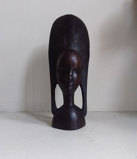 Vintage African Handcarved Wooden Tribal Female Figure