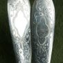 Antique Victorian-era Floral Silver Plate Butter Knifes Image 7