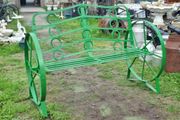 Cart Wheel Bench Green KAS1353