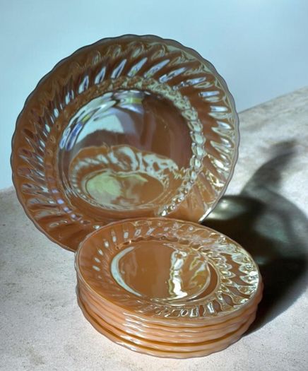Fire King Peach Lustre Vintage Anchor Hocking