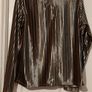 Zara Velvet Strip Top Long Sleeves Image 2