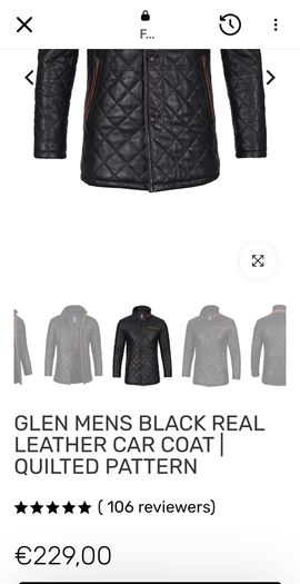 Mens quilted leather jacket