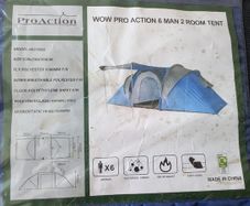 ProAction "Wow" Pro Action 6 Man 2 Room Tent