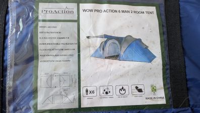 ProAction "Wow" Pro Action 6 Man 2 Room Tent