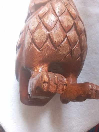 Hardwood carved Tawny owls