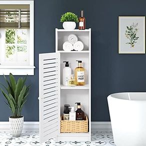 Waterproof Bathroom Cabinets, Storage Accessories Floor Standing Cabinet for Bathroom,Furniture for Bedroom Kitchen Hallway,Storage Cupboard Unit