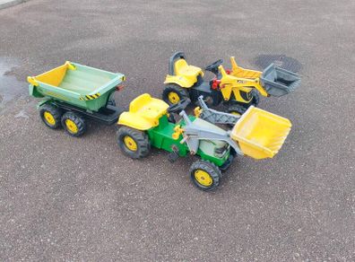 pedal tractors and tipper trailer