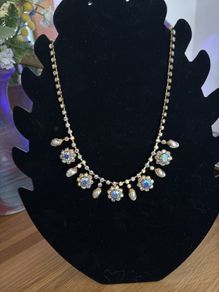 Vintage Swarovski Crystal Iridescent Necklace from Rhinestones