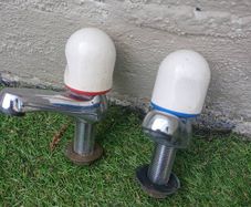 taps. Hot and cold ,