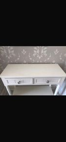 Cream console table