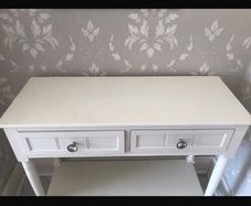 Cream console table