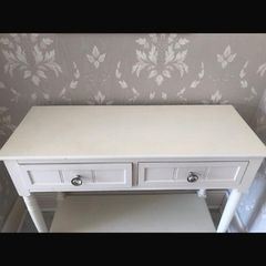 Cream console table