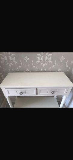 Cream console table