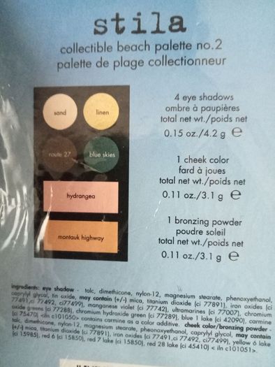 New Stila Beach Palette
