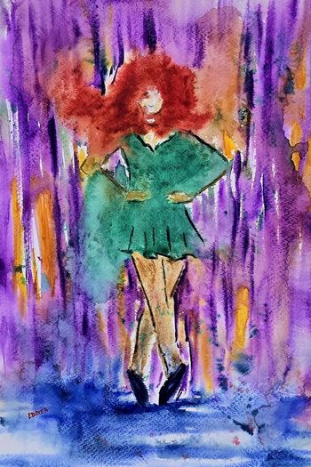 Riverdance watercolour