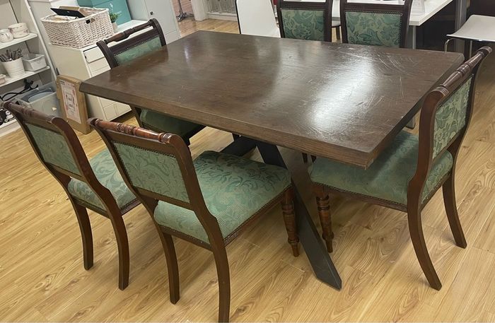 Dining table and chairs